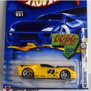 2002 Hot Wheels First Editions 40 Something Race Car #51 39/42 Yellow 1:64 New